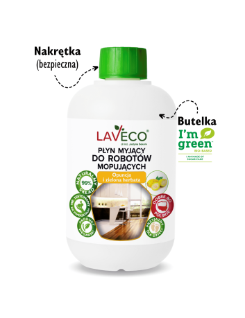 Naturalny płyn myjący do robotów mopujących - opuncja i zielona herbata - 0,5 l