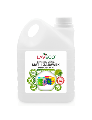 Naturalny płyn do czyszczenia mat i zabawek dziecięcych - 2 l - zielona cytryna i mięta