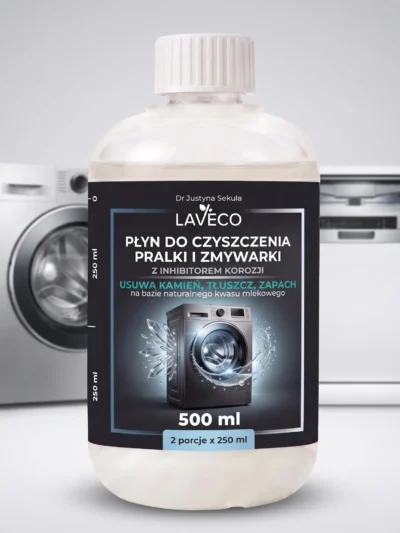 Płyn do czyszczenia pralki i zmywarki z inhibitorem korozji